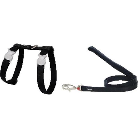 RED DINGO Red Dingo CH-ZZ-BB-SM Cat Harness & Lead Combo Classic Black CH-ZZ-BB-SM